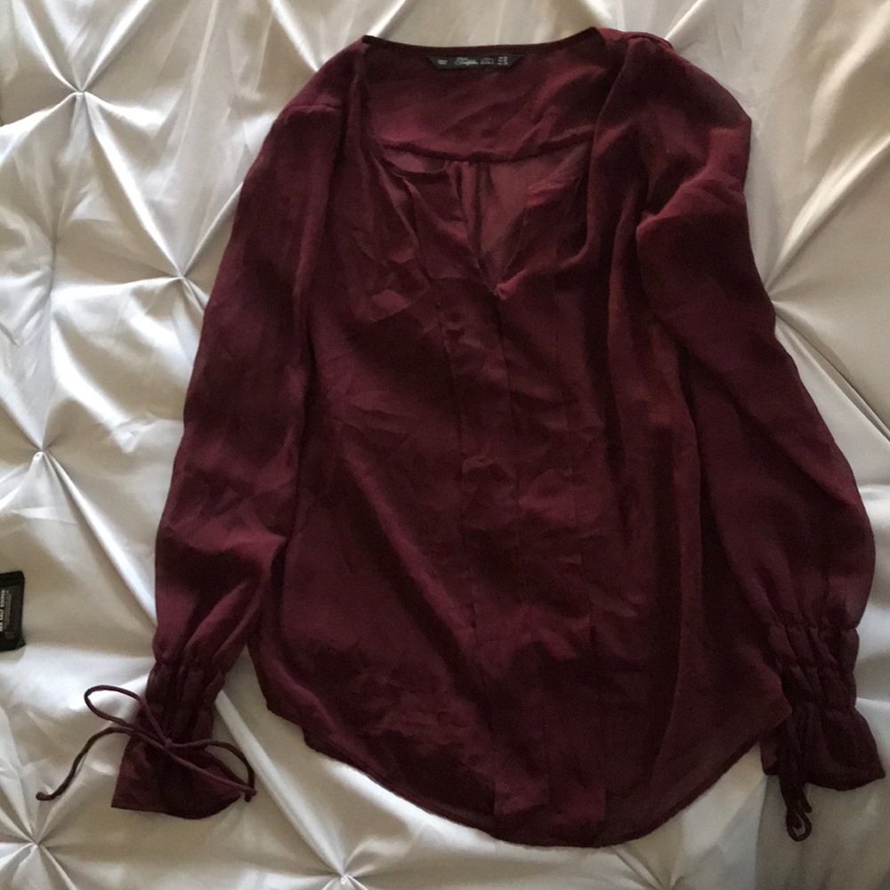 Zara top Maroon Size Medium